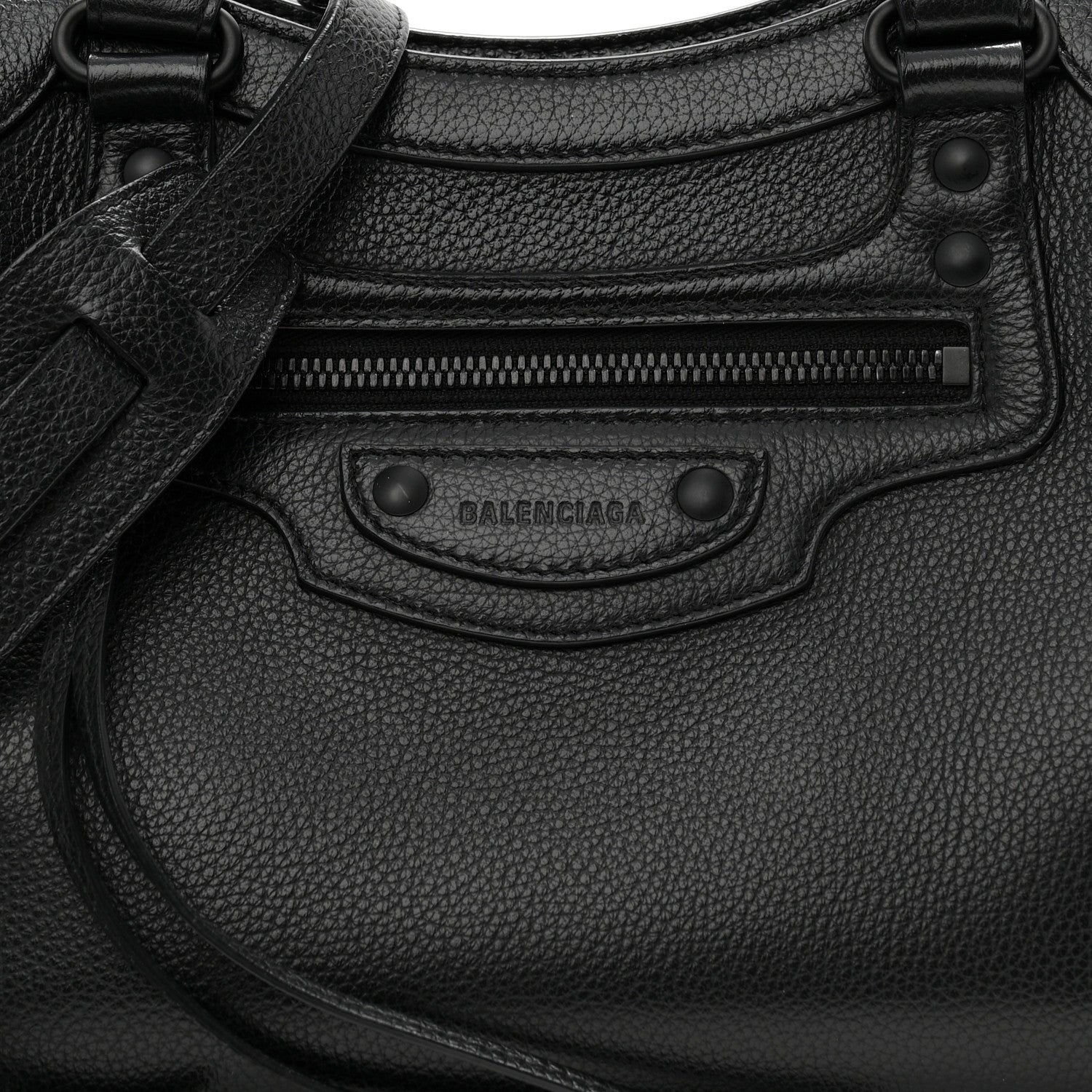 Grained Calfskin Neo Classic Black Hardware S City Black