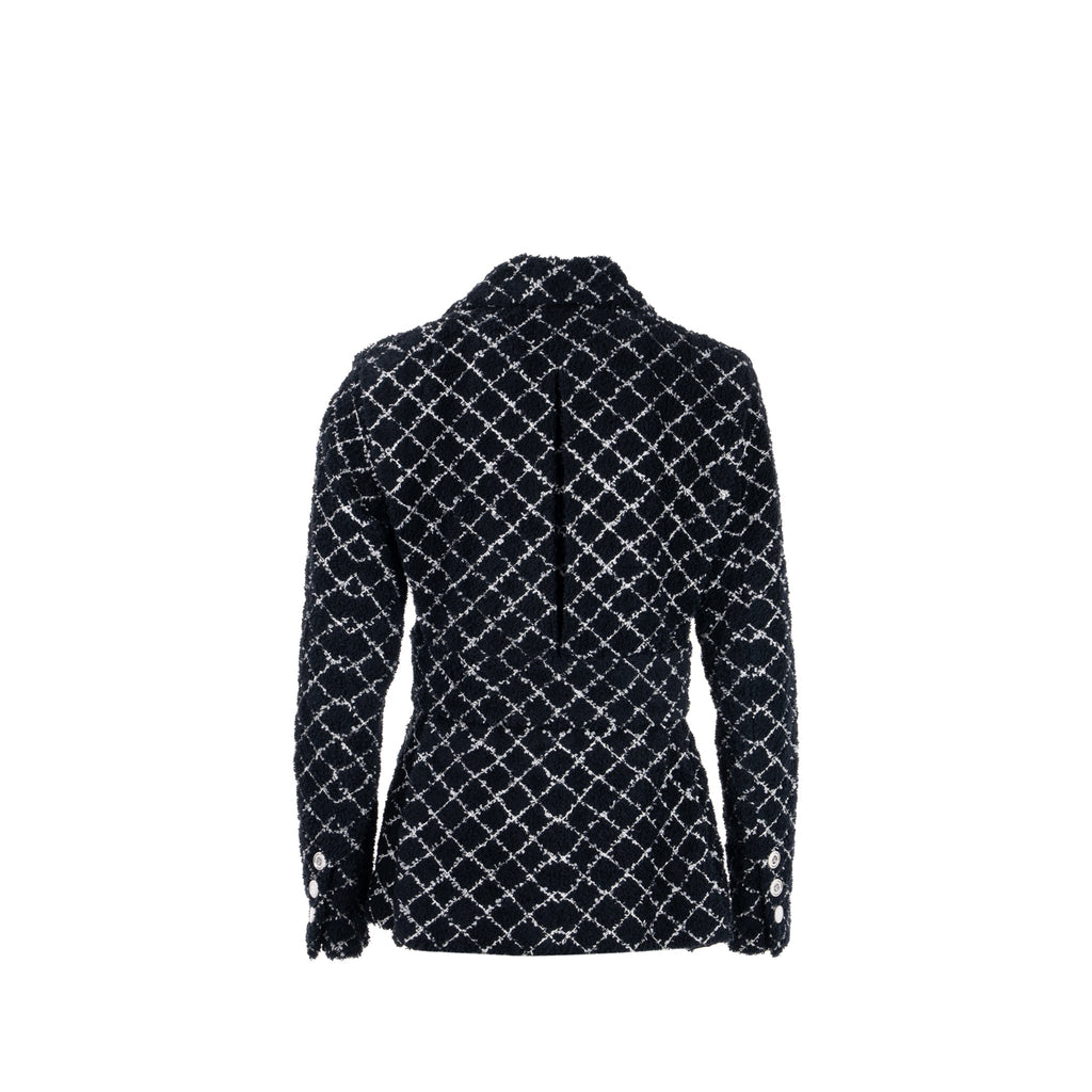Chanel 19C Size 34 Jacket Cotton Knit Black/White