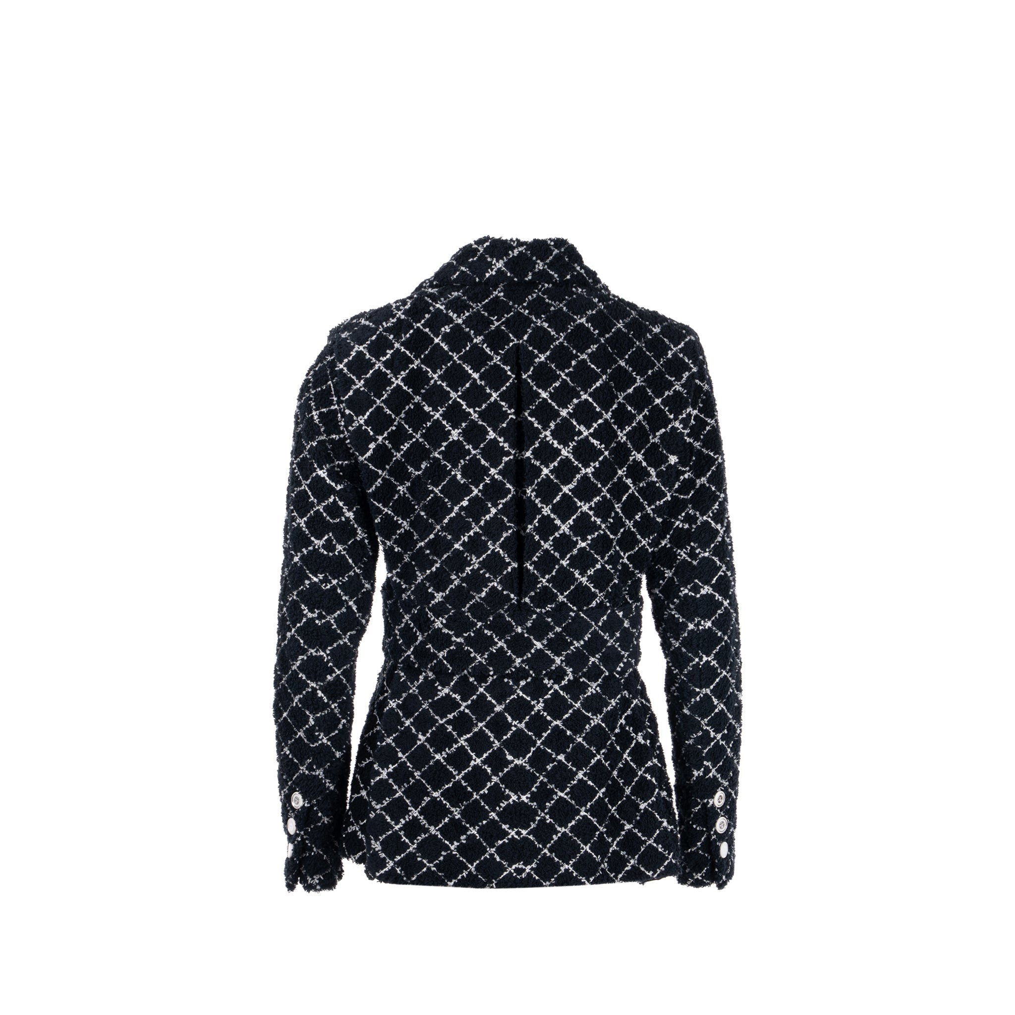 Chanel 19C Size 34 Jacket Cotton Knit Black/White