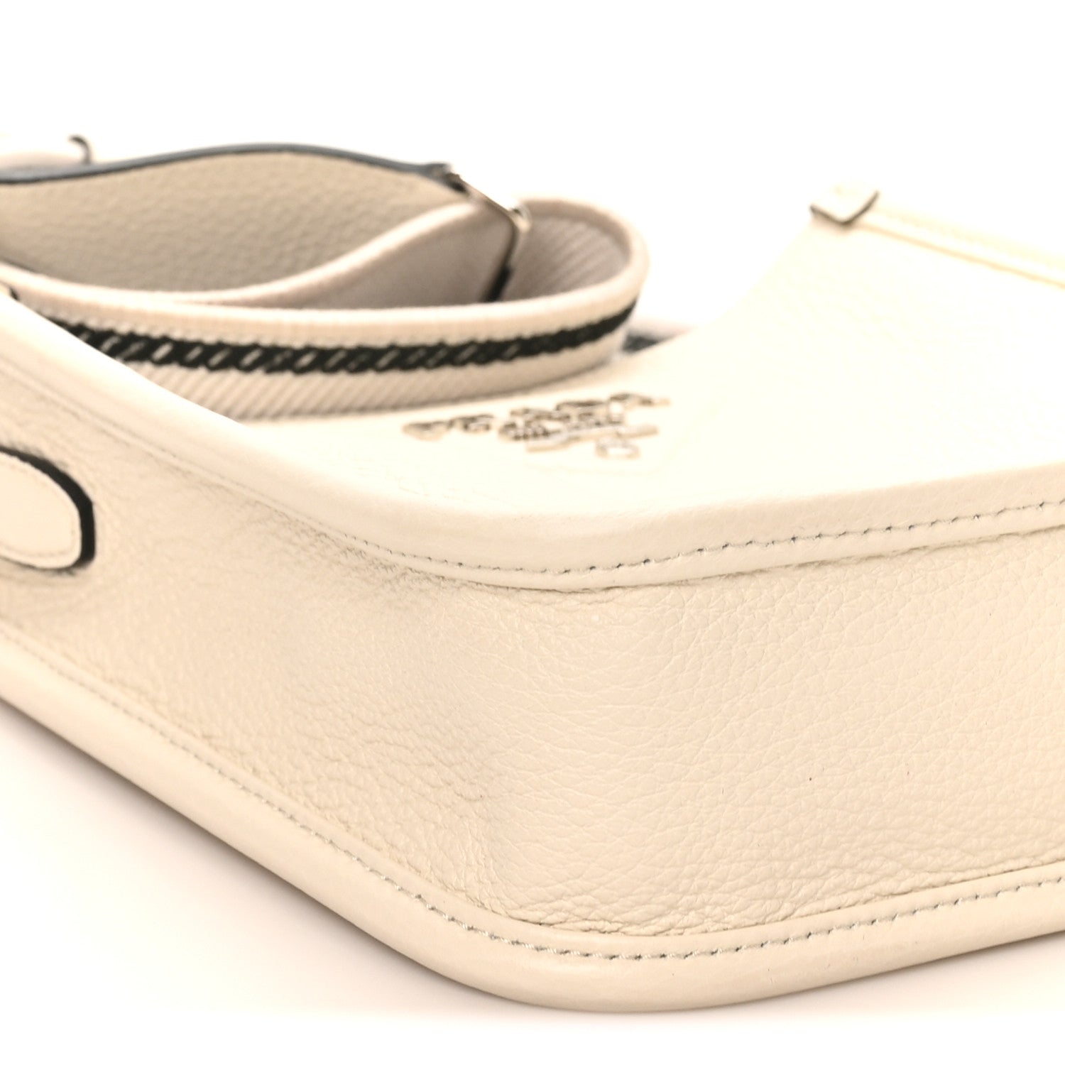 Vitello Daino Soft Mini Hobo Messenger Bag White