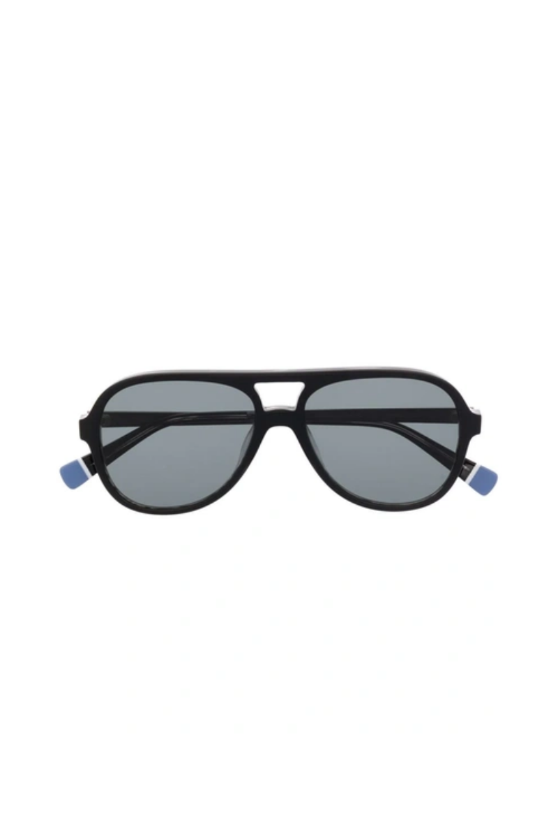 Orlebar Brown Estoril Pilot-Frame Sunglasses-272405-Black/shiny Steel