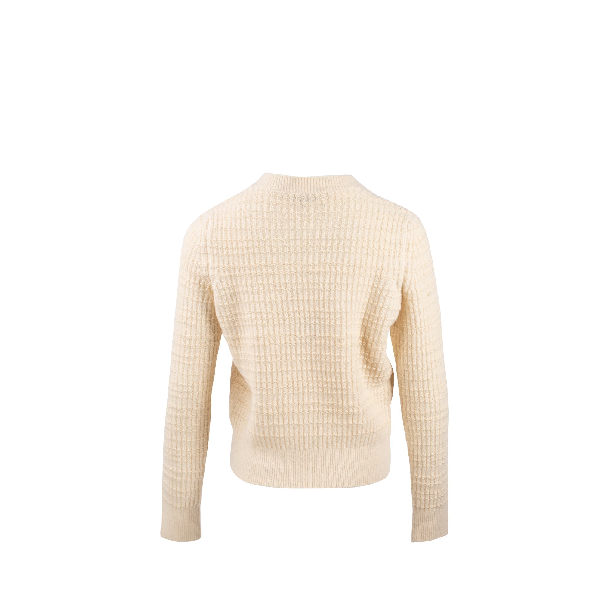 Chanel Size 40 18B Coco Neige Lucky Charms Knitted Sweater Cashmere/Wool Ecru