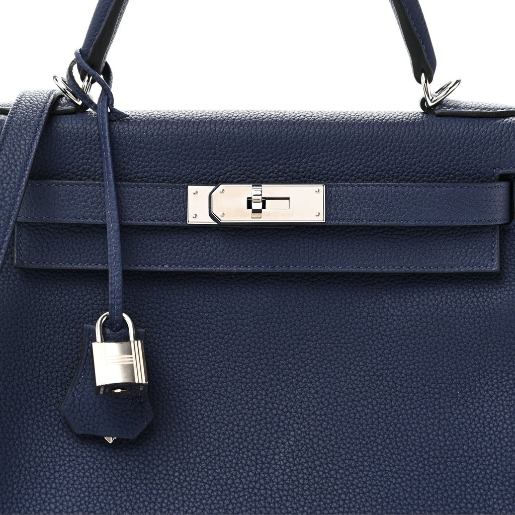 Togo Kelly Retourne 28 Bleu Saphir