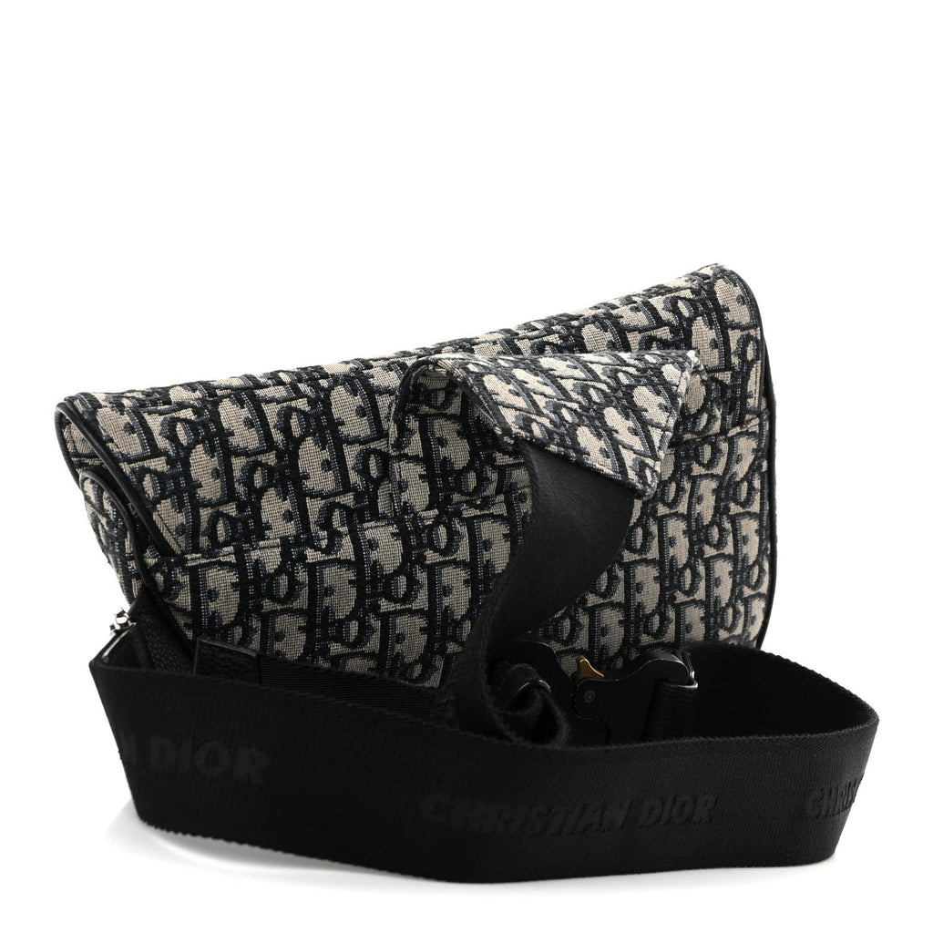 Oblique Mens Saddle Bag Blue