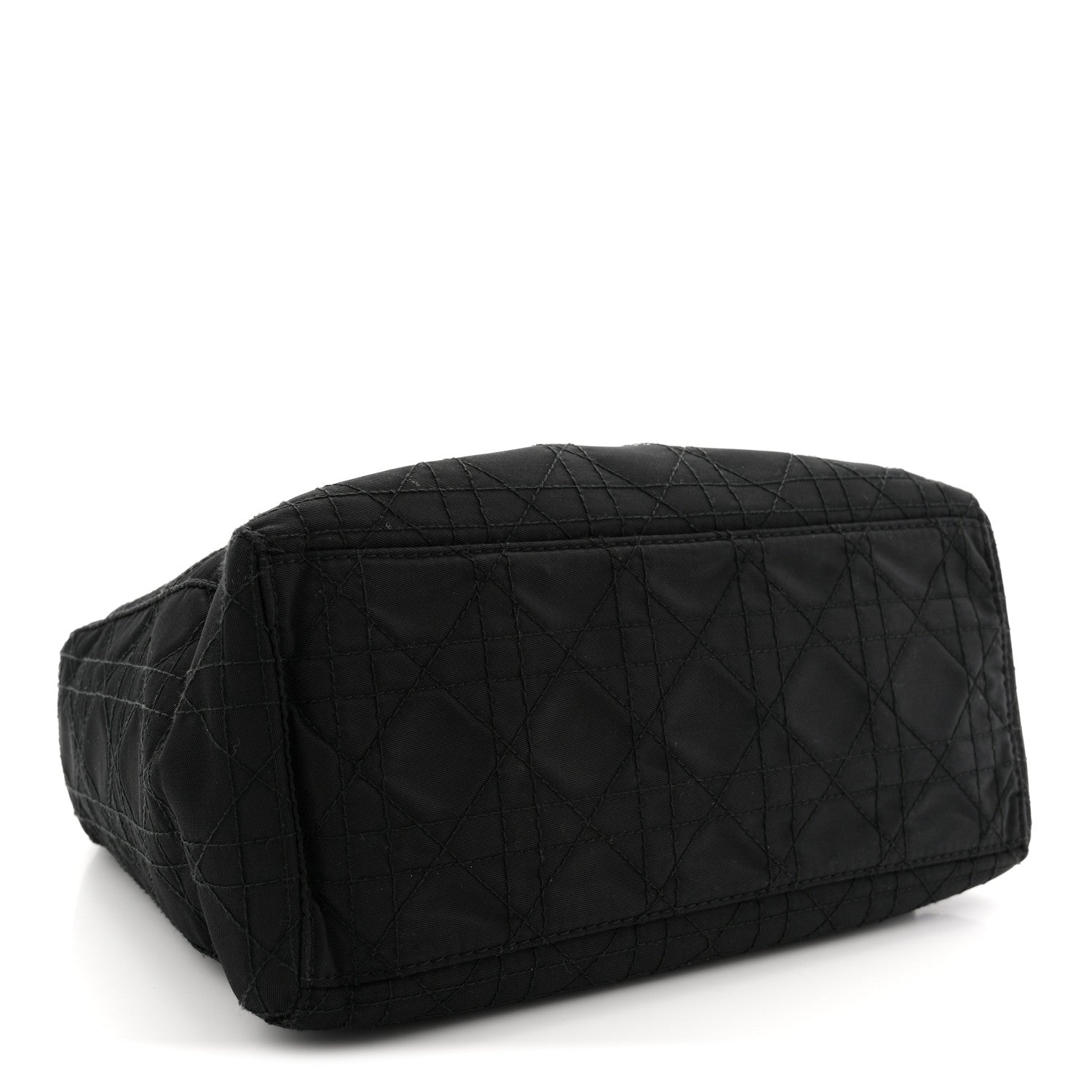 Nylon Cannage Medium Lady Dior Black