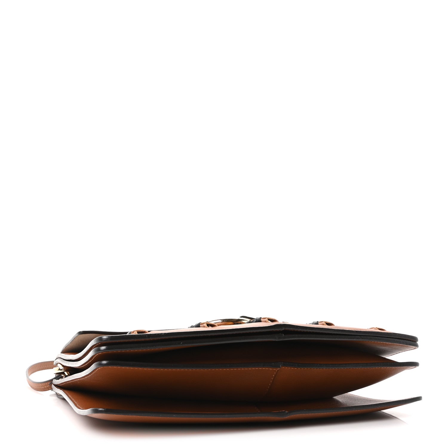 Goatskin Braided Medium Faye Shoulder Bag Caramel Black