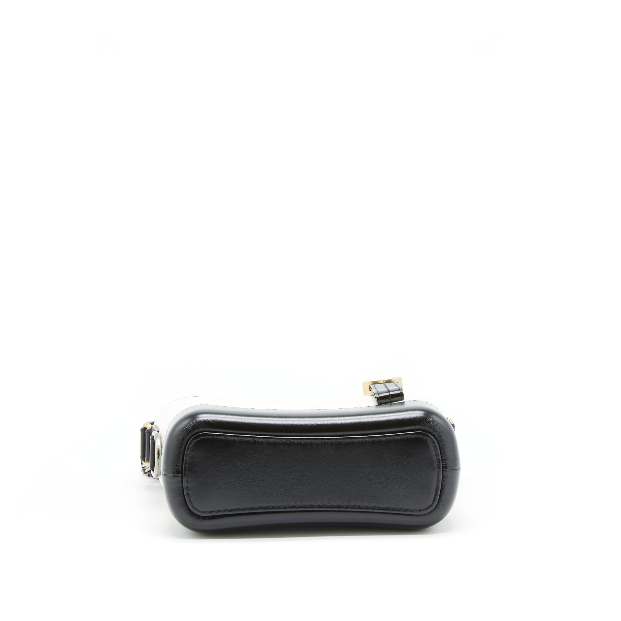 Chanel small Gabrielle hobo bag calfskin white/ black with multicolour hardware