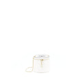 Chanel round vanity with chain white/ black with L