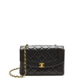 Chanel Vintage Medium Diana Flap Bag Lambskin Black
