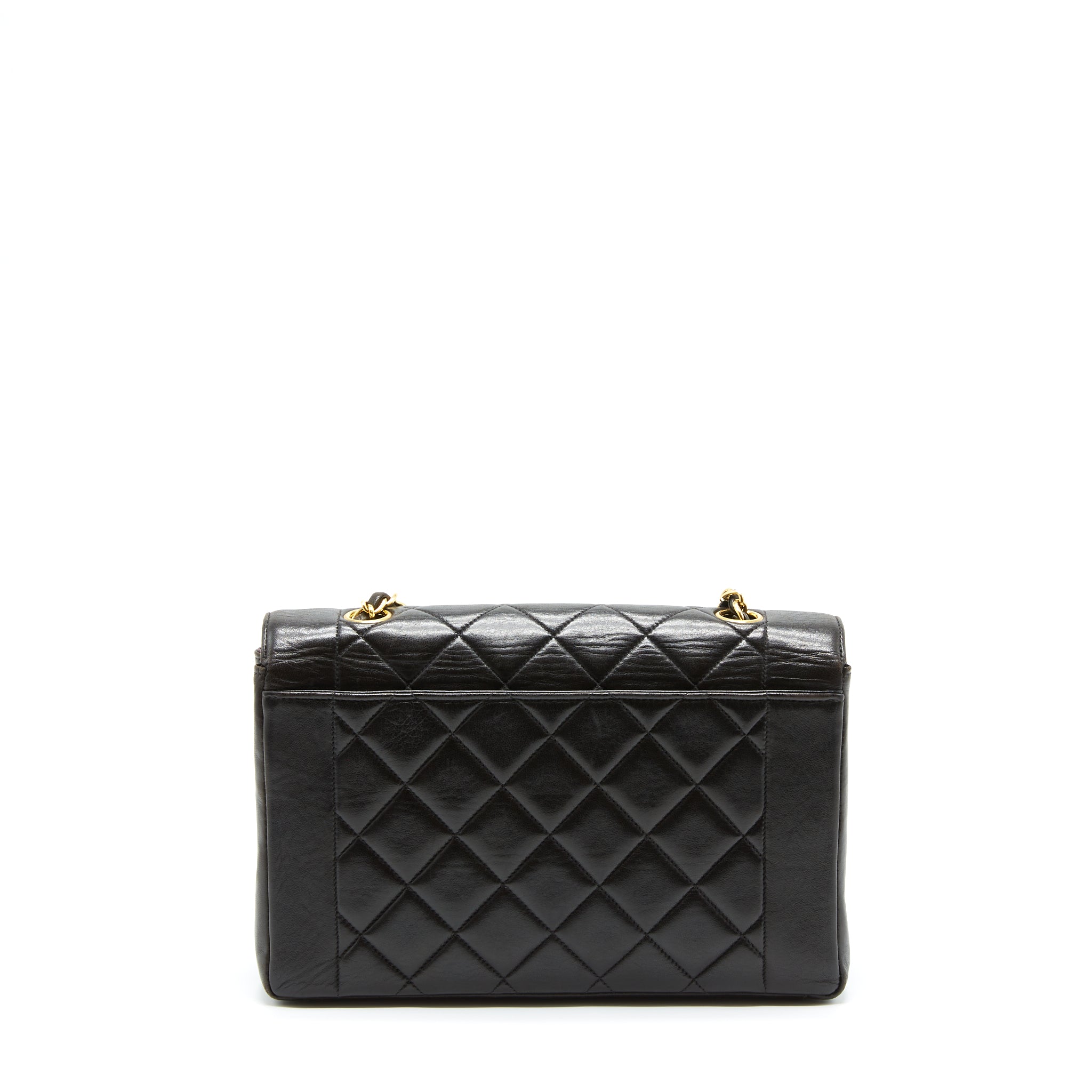 Chanel Vintage Medium Diana Flap Bag Lambskin Black