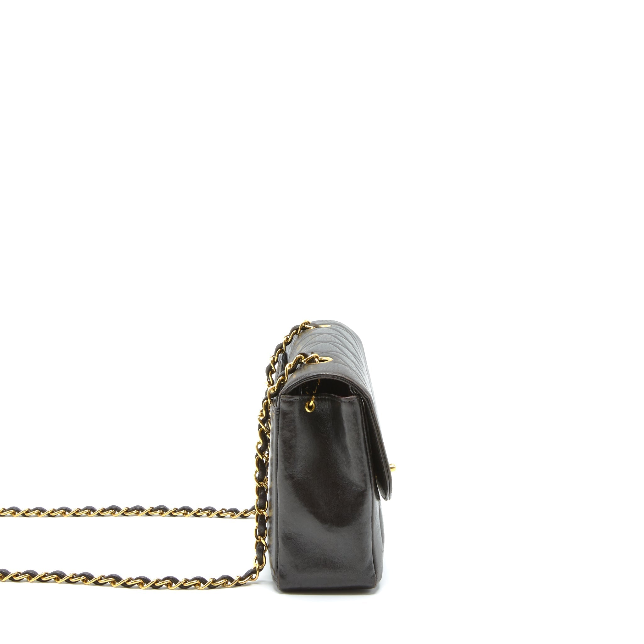 Chanel Vintage Medium Diana Flap Bag Lambskin Black