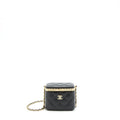 Chanel Small Clip Flap Vanity With Chain Lambskin Black