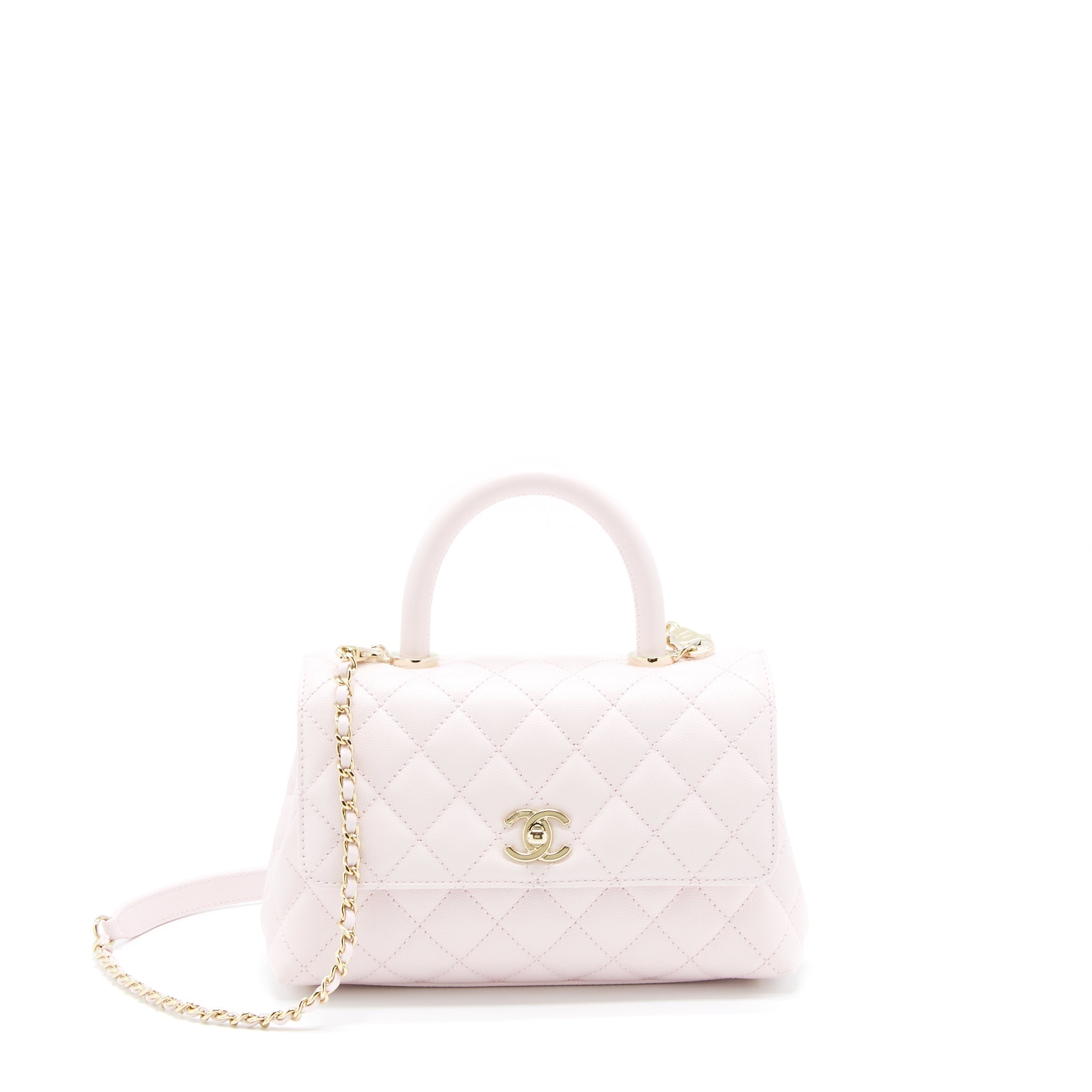 Chanel Small Coco Handle Caviar Light Pink NG750 L
