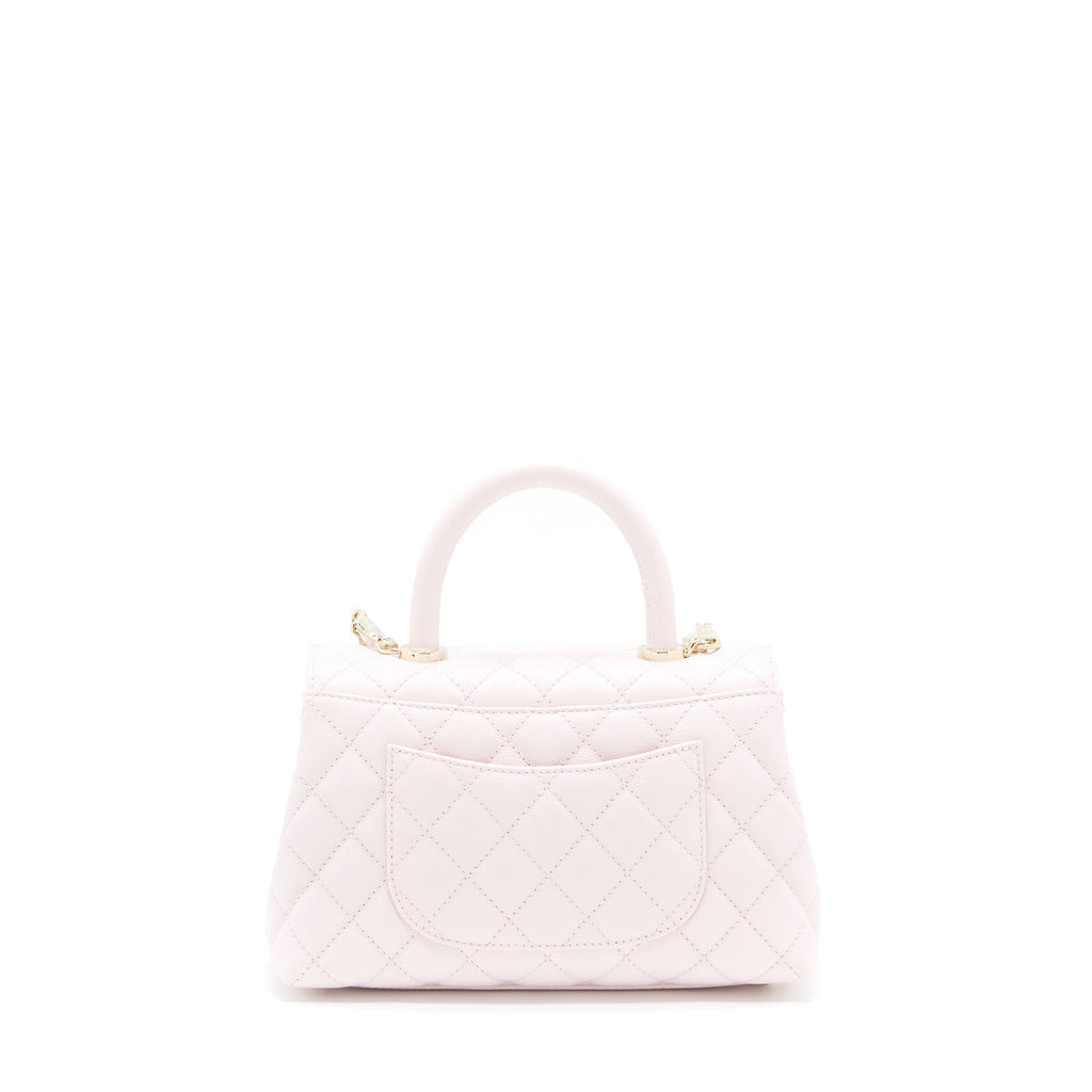 Chanel Small Coco Handle Caviar Light Pink NG750 L