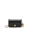 Chanel 22S Pearl Crush Mini Rectangular Flap Bag Lambskin Black