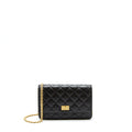 Chanel 2.55 Reissue Wallet On Chain Aged Calfskin Black