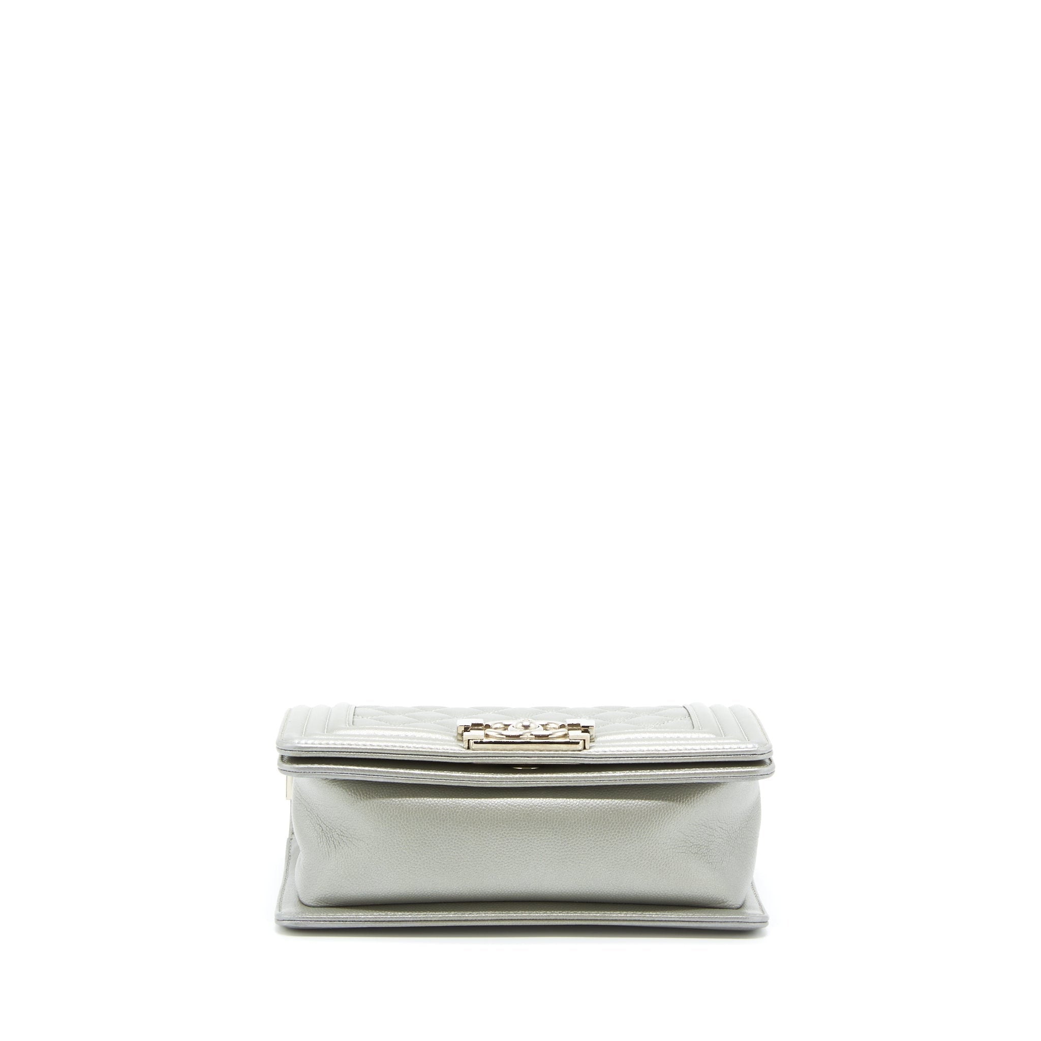 Chanel Small Boy bag Caviar Light Grey