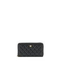 Chanel Zippy Long Wallet Caviar Black