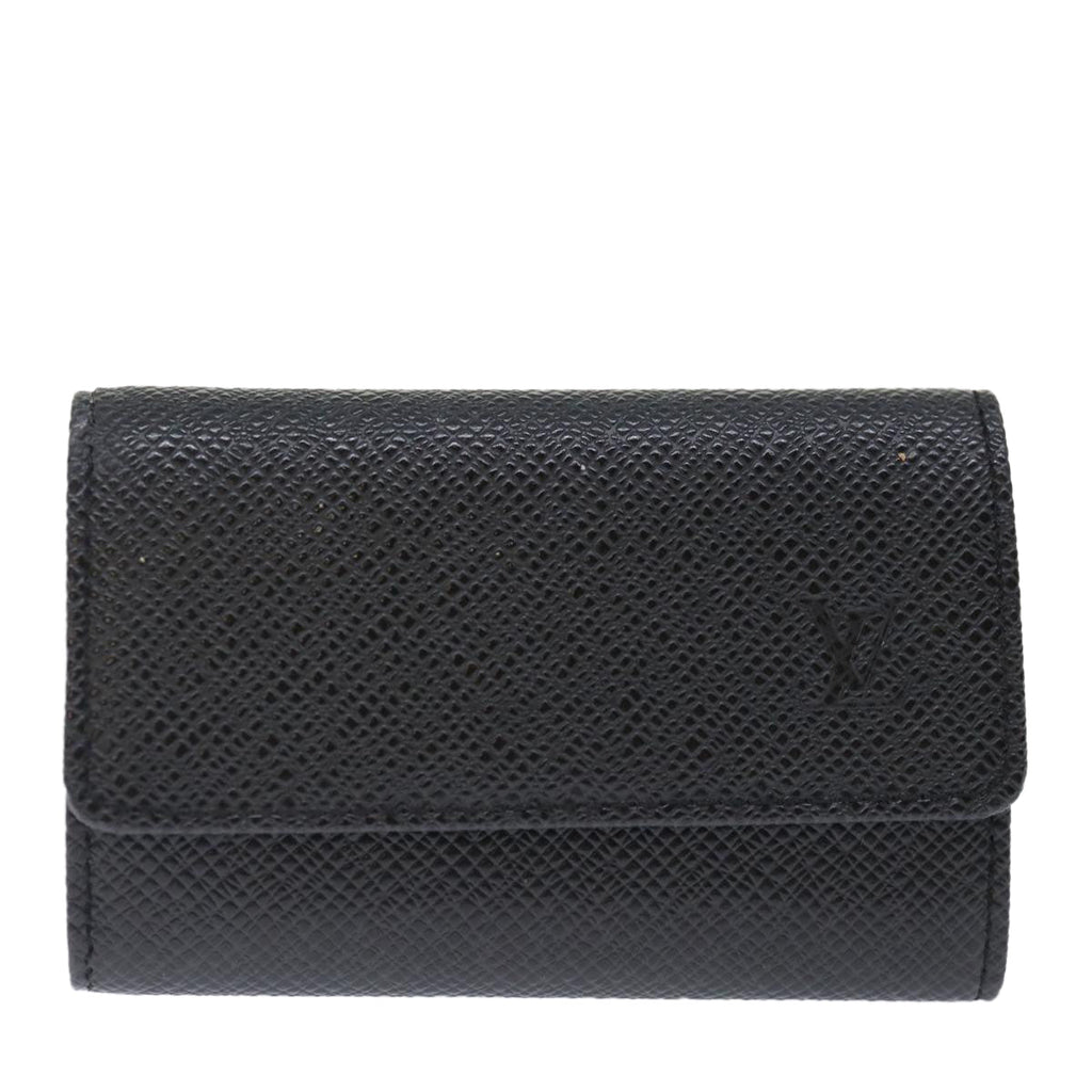 Louis Vuitton 6 Key Holder Black Leather Wallet  (Authentic  )