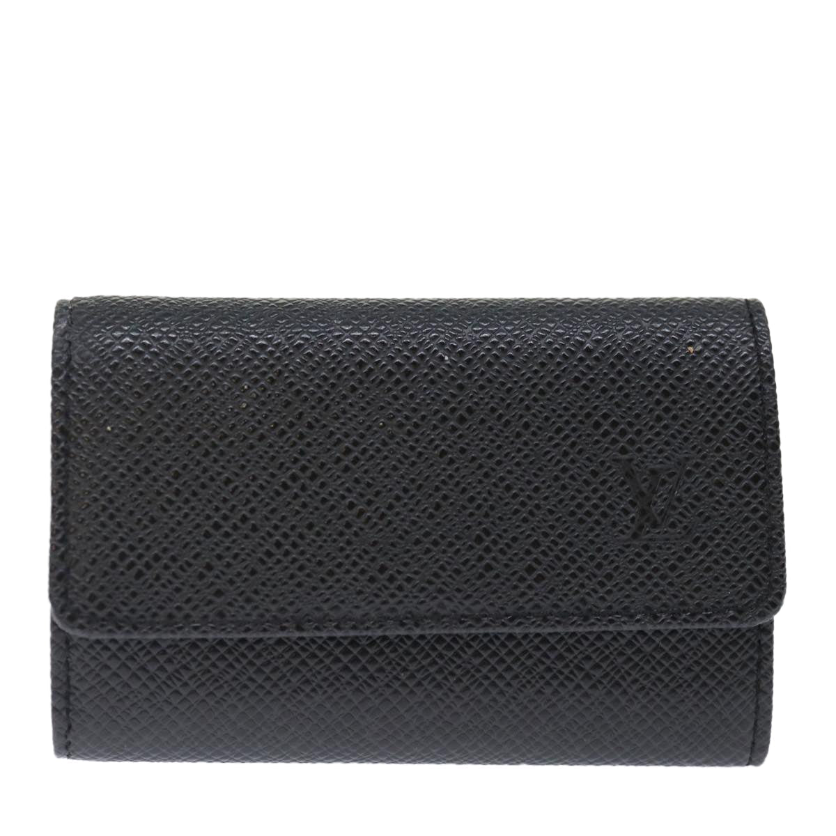 Louis Vuitton 6 Key Holder Black Leather Wallet  (Authentic  )