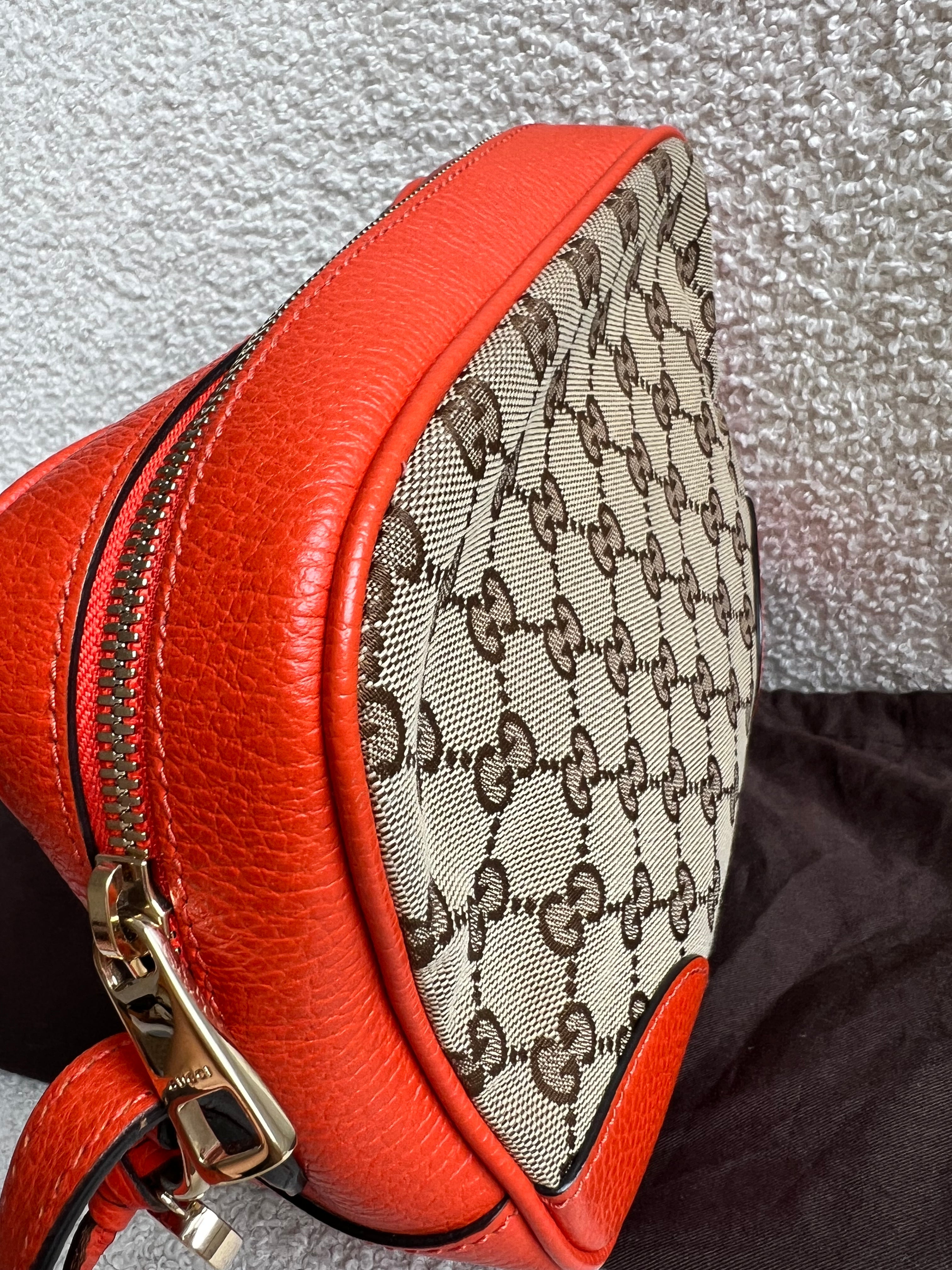 Gucci Bree GG Canvas Orange Small Messenger Bag