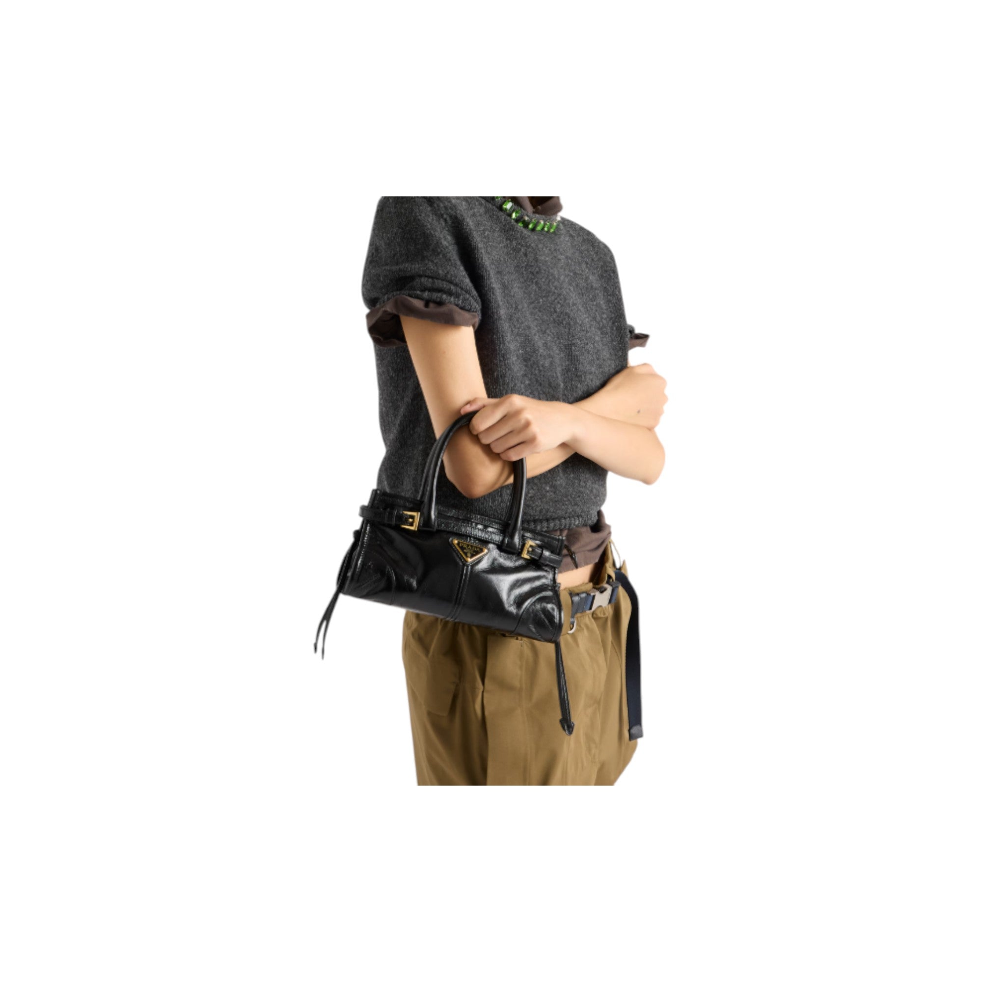 Bonnie leather mini handbag Black