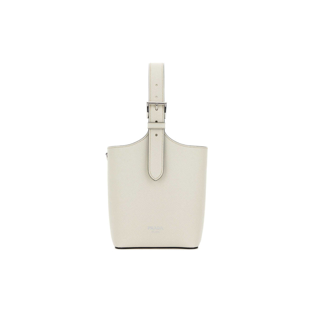 Panier Medium Leather Bag White