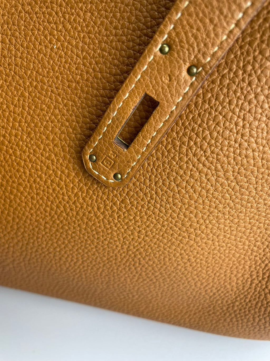 Hermes   Birkin 35 in gold vintage Togo leather