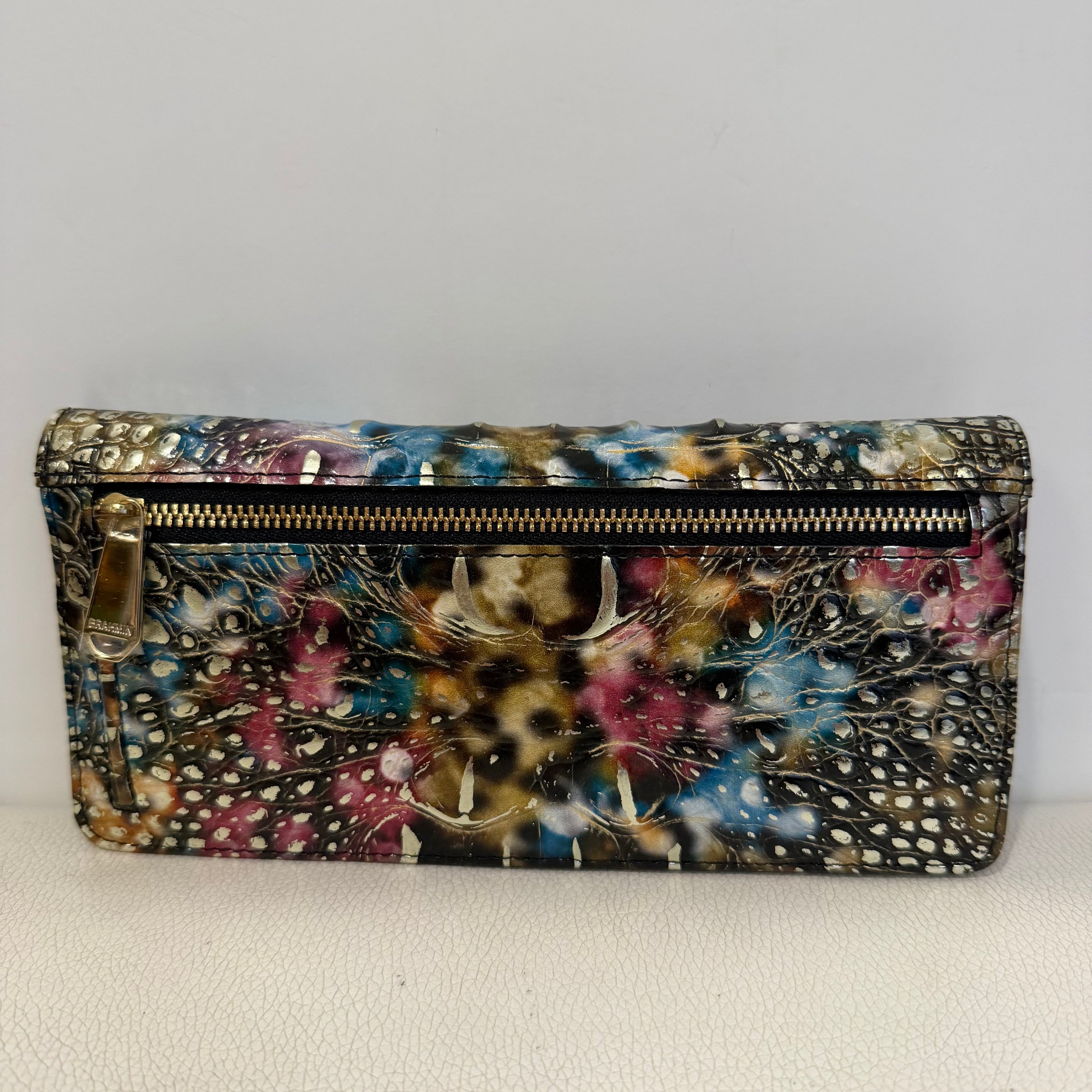 BRAHMIN Retrograde Metallic Ady Wallet NWOT