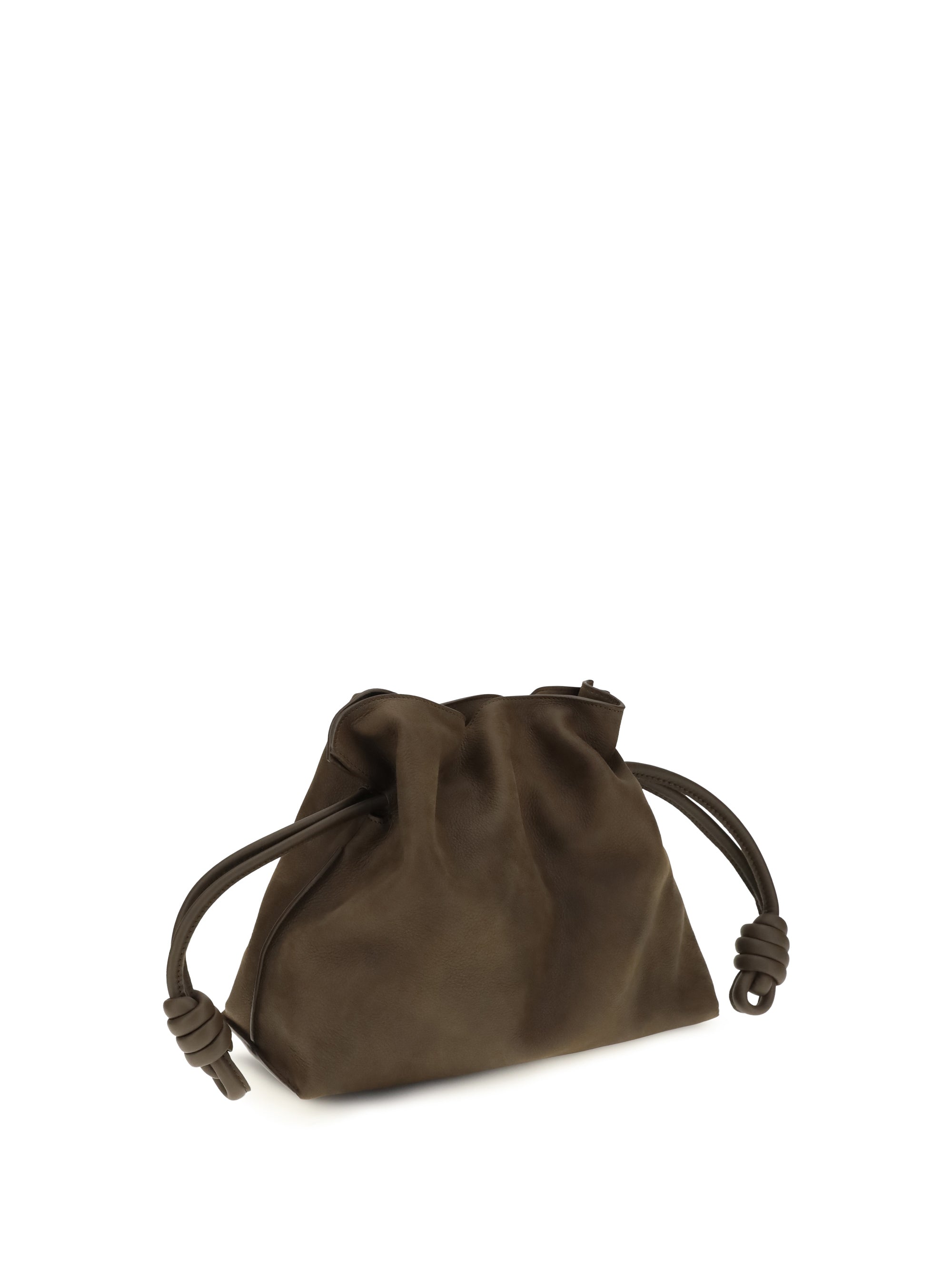 Loewe Women Medium Flamenco Clutch In Garnet Nubuck