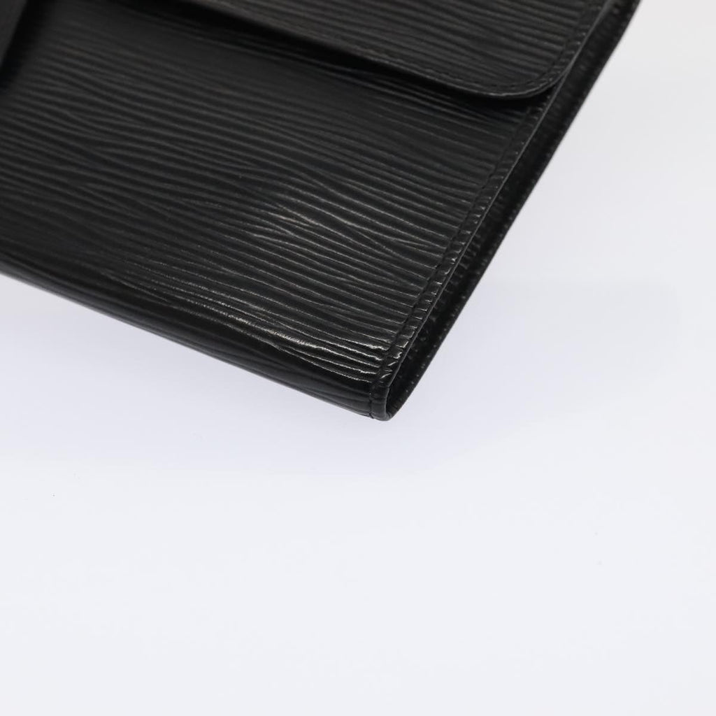 Louis Vuitton Rouleau Black Leather Clutch Bag (Authentic  )