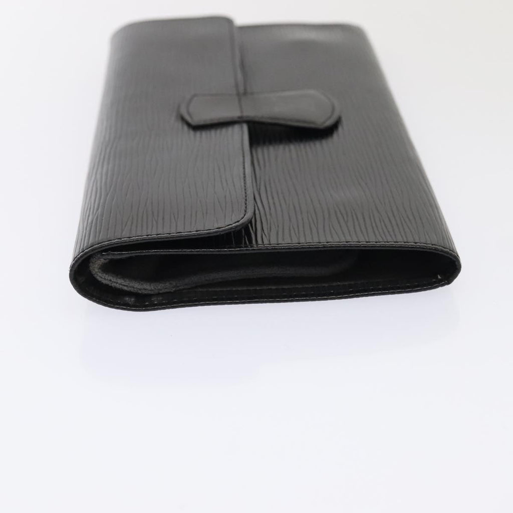 Louis Vuitton Rouleau Black Leather Clutch Bag (Authentic  )