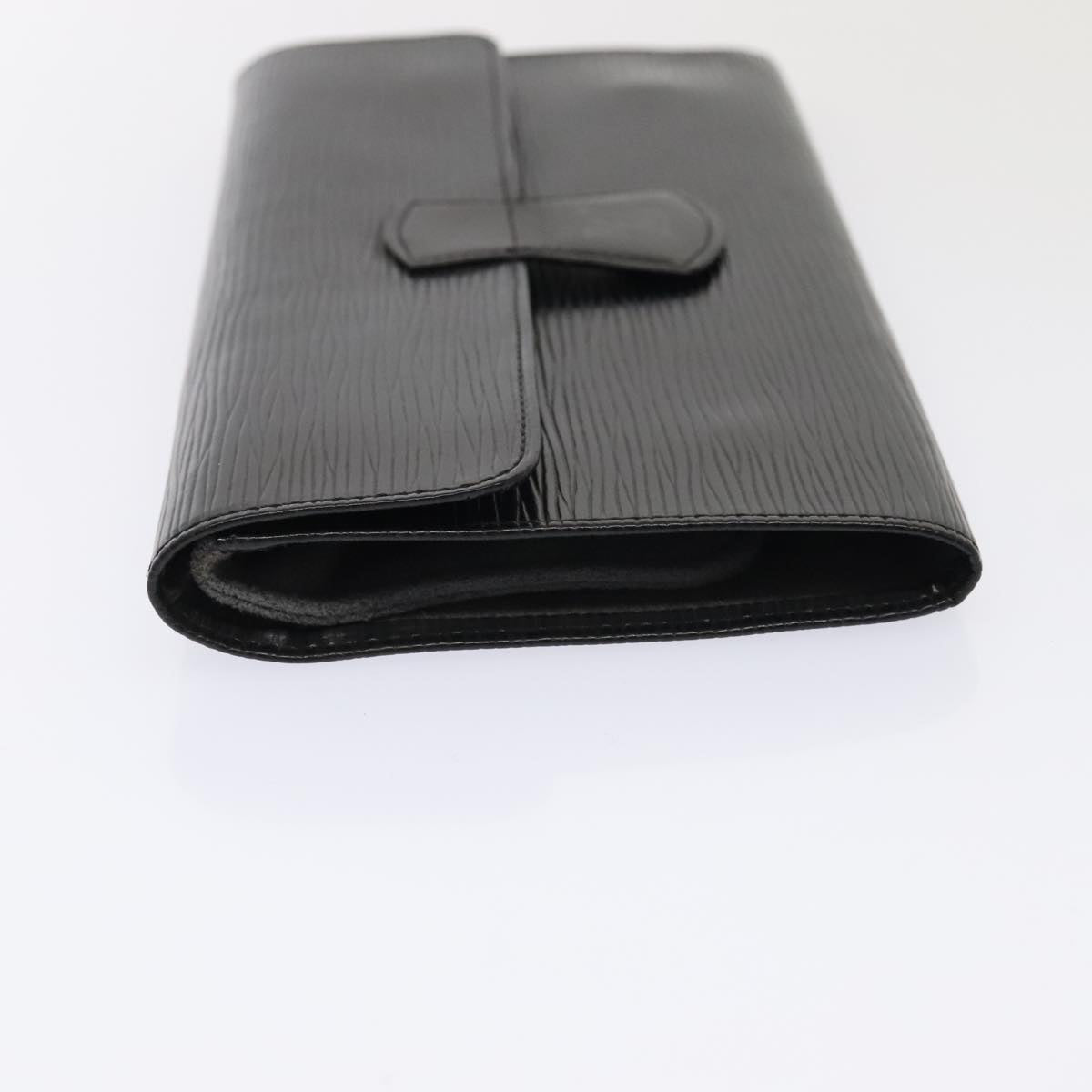 Louis Vuitton Rouleau Black Leather Clutch Bag (Authentic  )