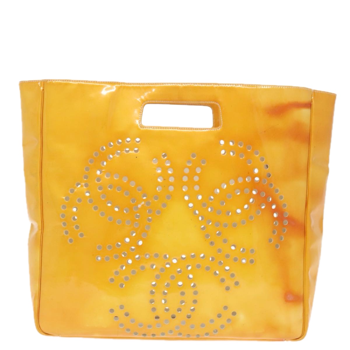 Chanel Yellow Patent Leather Handbag (Authentic  )