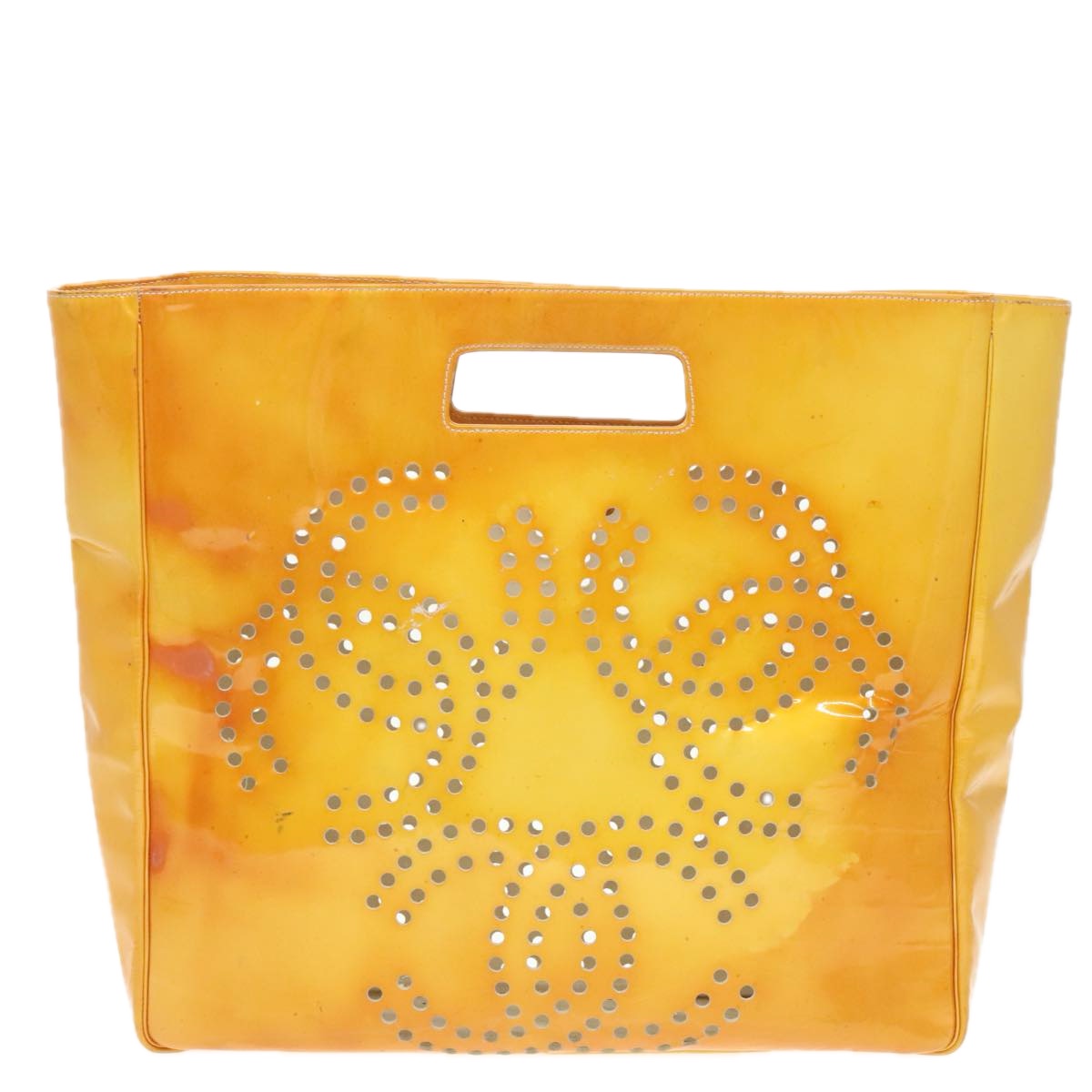 Chanel Yellow Patent Leather Handbag (Authentic  )