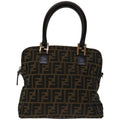 Fendi Zucca Brown Canvas Handbag (Authentic  )