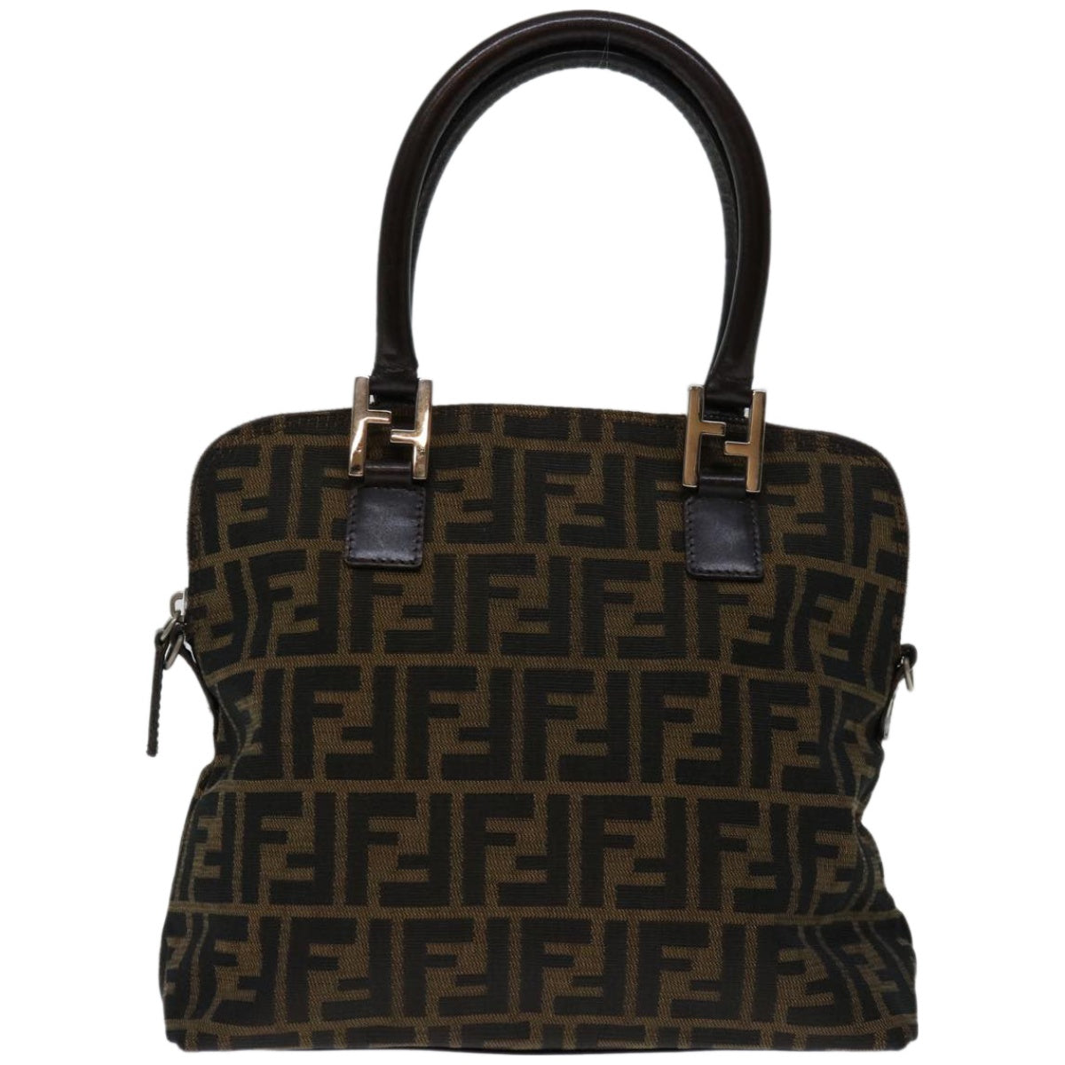 Fendi Zucca Brown Canvas Handbag (Authentic  )