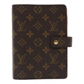 Louis Vuitton Agenda Cover Brown Canvas Wallet  (Authentic  )