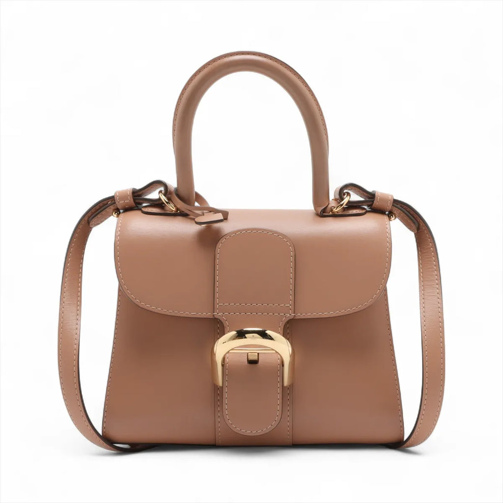 Delvaux Brillant Mini Leather Two-Way Handbag Pink