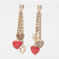 Dior Three Hearts Dangle Earrings