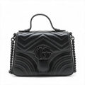 Gucci GG Marmont Leather Two-Way Handbag Black