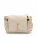 Saint Laurent Paris Mini Nolita Leather Chain Shoulder Bag White