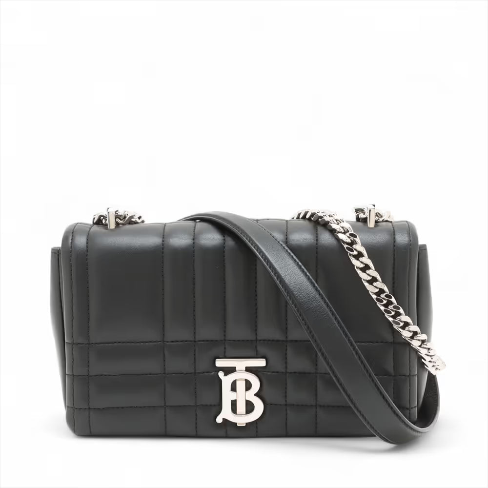 Burberry TB Lola Leather Chain Shoulder Bag Black
