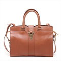 Yves Saint-Laurent Cabas Chyc Leather Two-Way Shoulder Bag Brown