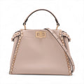 Fendi Mini Peekaboo Leather Studs Two-Way Handbag Pink