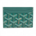 Goyard Herringbone Saint-Sulpice Card Case Green