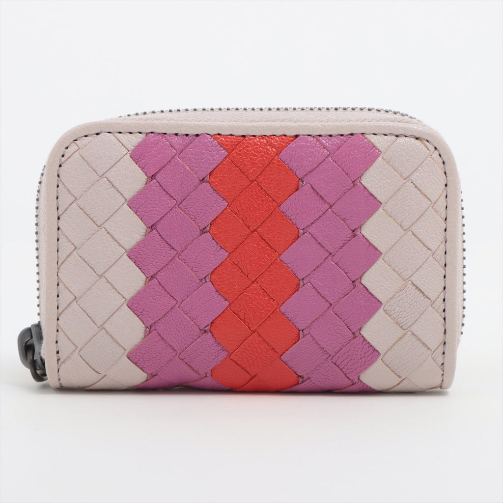 Bottega Veneta Intrecciato Leather Coin Purse Multicolor
