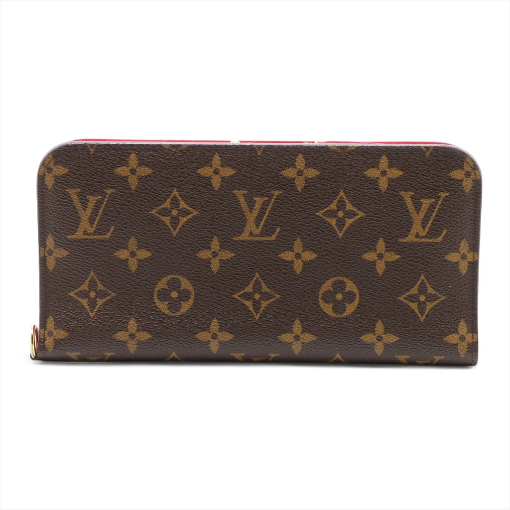 Louis Vuitton Monogram Insolite Zippy Wallet Brown x Hot Pink