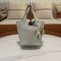 Hermes Picotin 18 Pearl Grey with Silver Hardware + Rodeo Charm (Z Stamp)