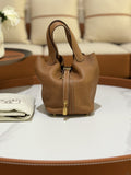 HERMES PICOTIN 18 GOLD BROWN